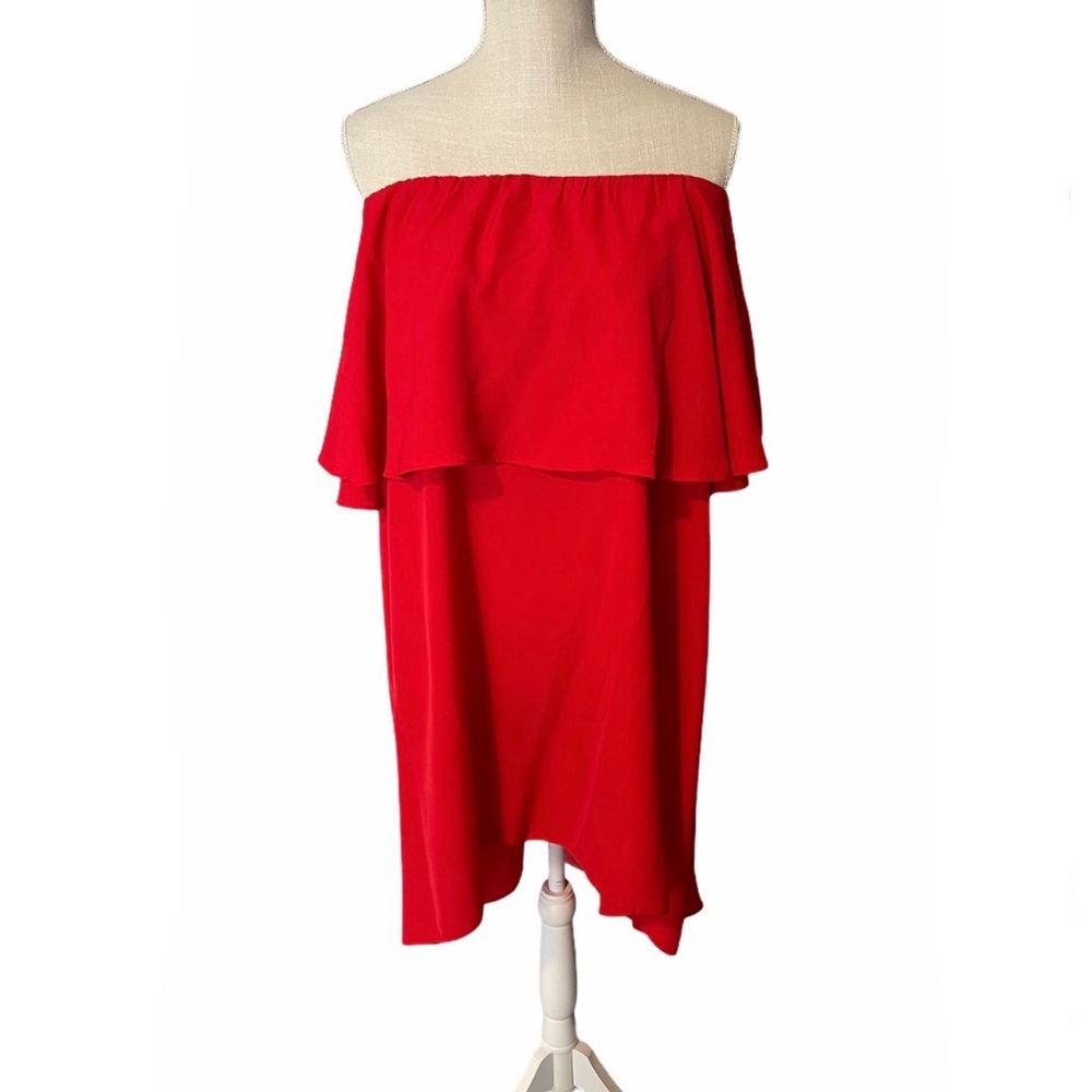 Red Off The Shoulder size Medium